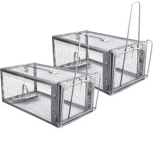 2-Pack Rat Traps Humane Live Trap Cages for Indoor and Outdoor Use